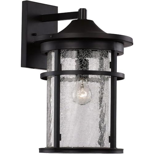 Lighting 40381 BK Outdoor Avalon 14.5" Wall Lantern, Black