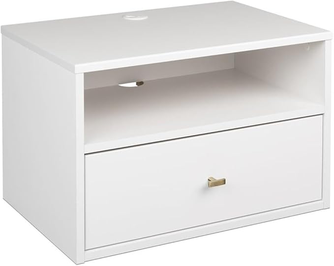 Transitional 1 Drawer Floating Nightstand