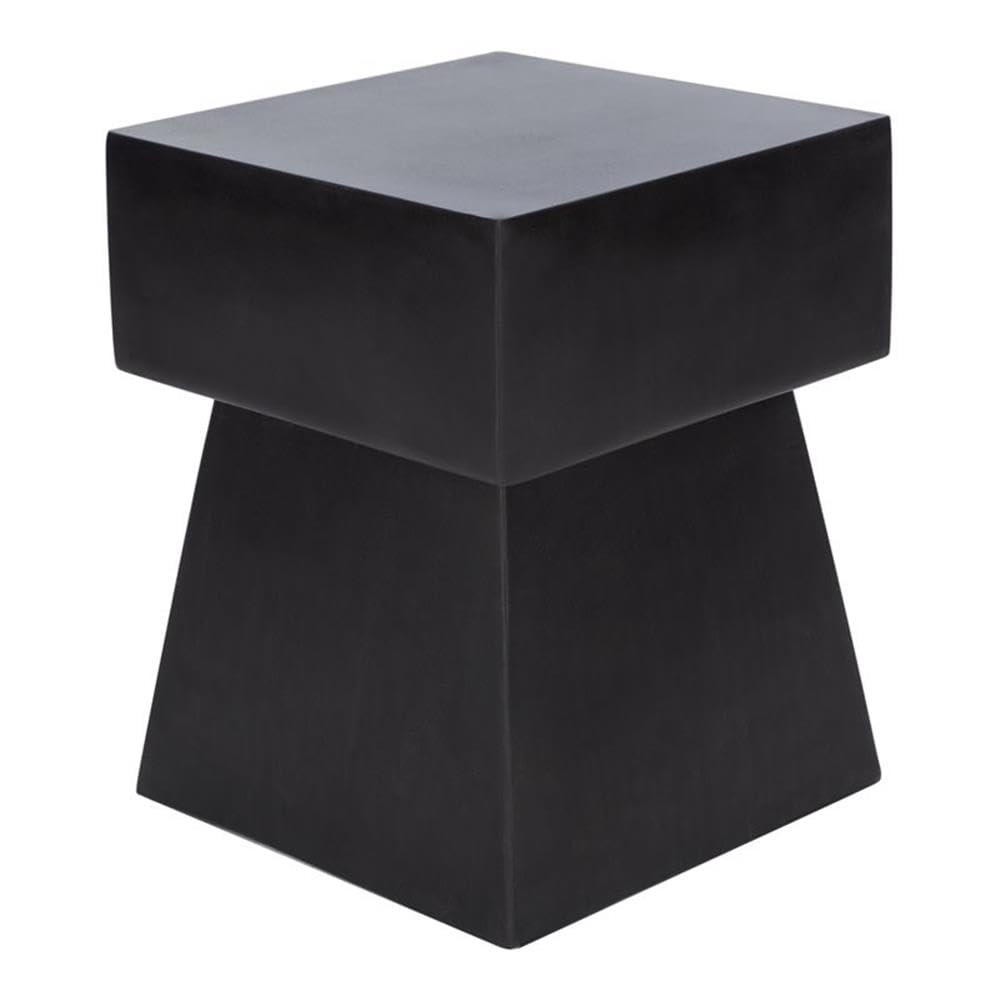 Outdoor Zen Black Mushroom Modern Concrete Accent Table