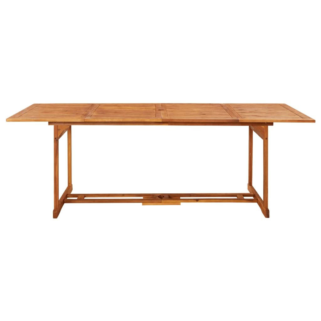 Solid Acacia Wood Patio Dining Table - 86.6" Outdoor Garden Furniture