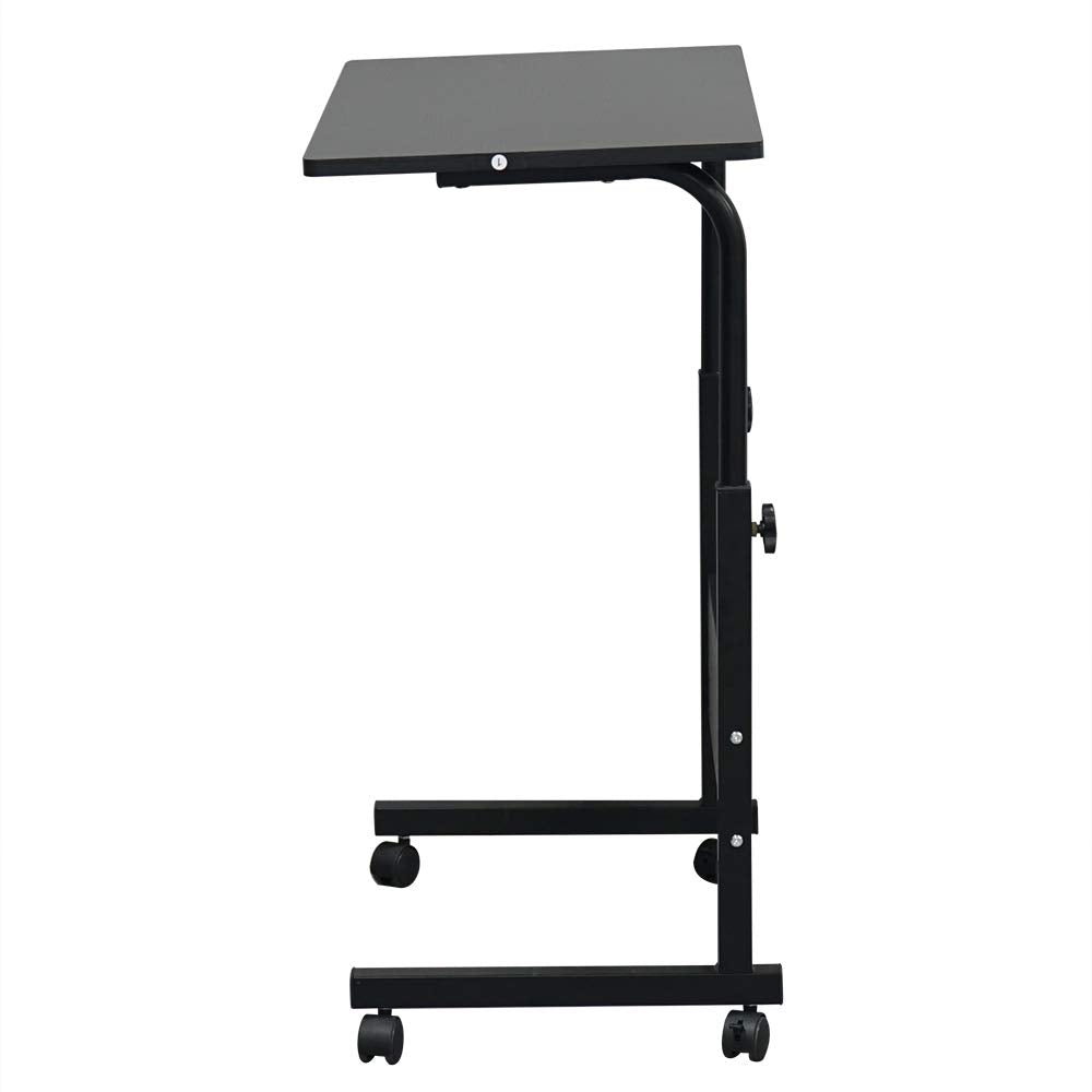 RollMate Rolling Sofa Side Table with Wheels – Adjustable Laptop & Snack Desk