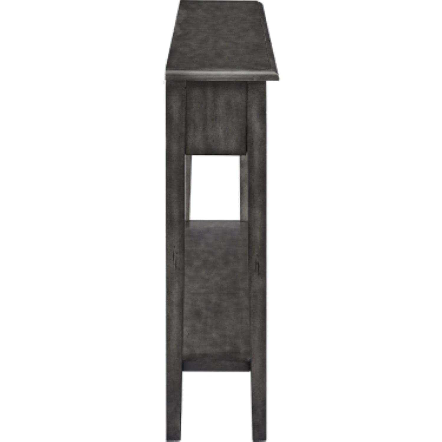 Linon Sadie Long Wood Console Table in Gray