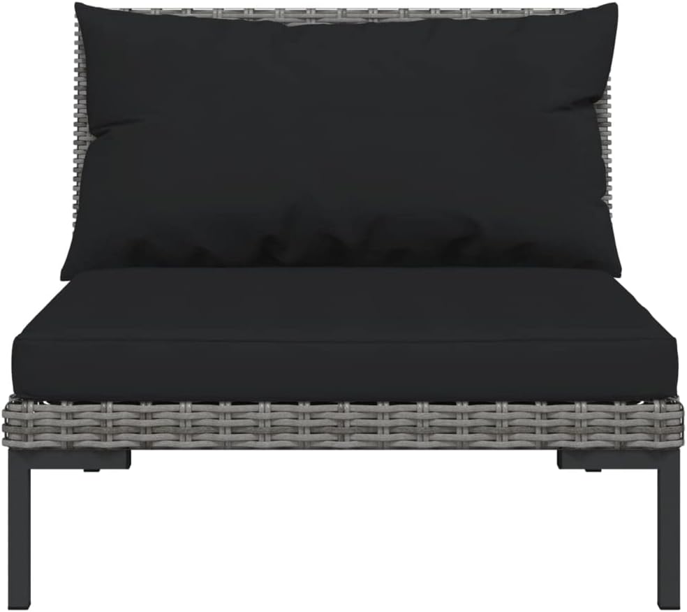 10 Piece Patio Lounge Set with Cushions - Weather-Resistant Poly Rattan Outdoor