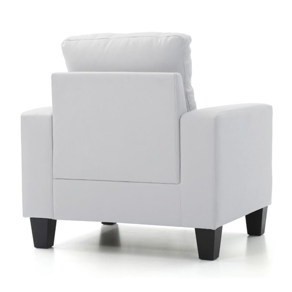 Newbury Faux Leather Club Chair in White
