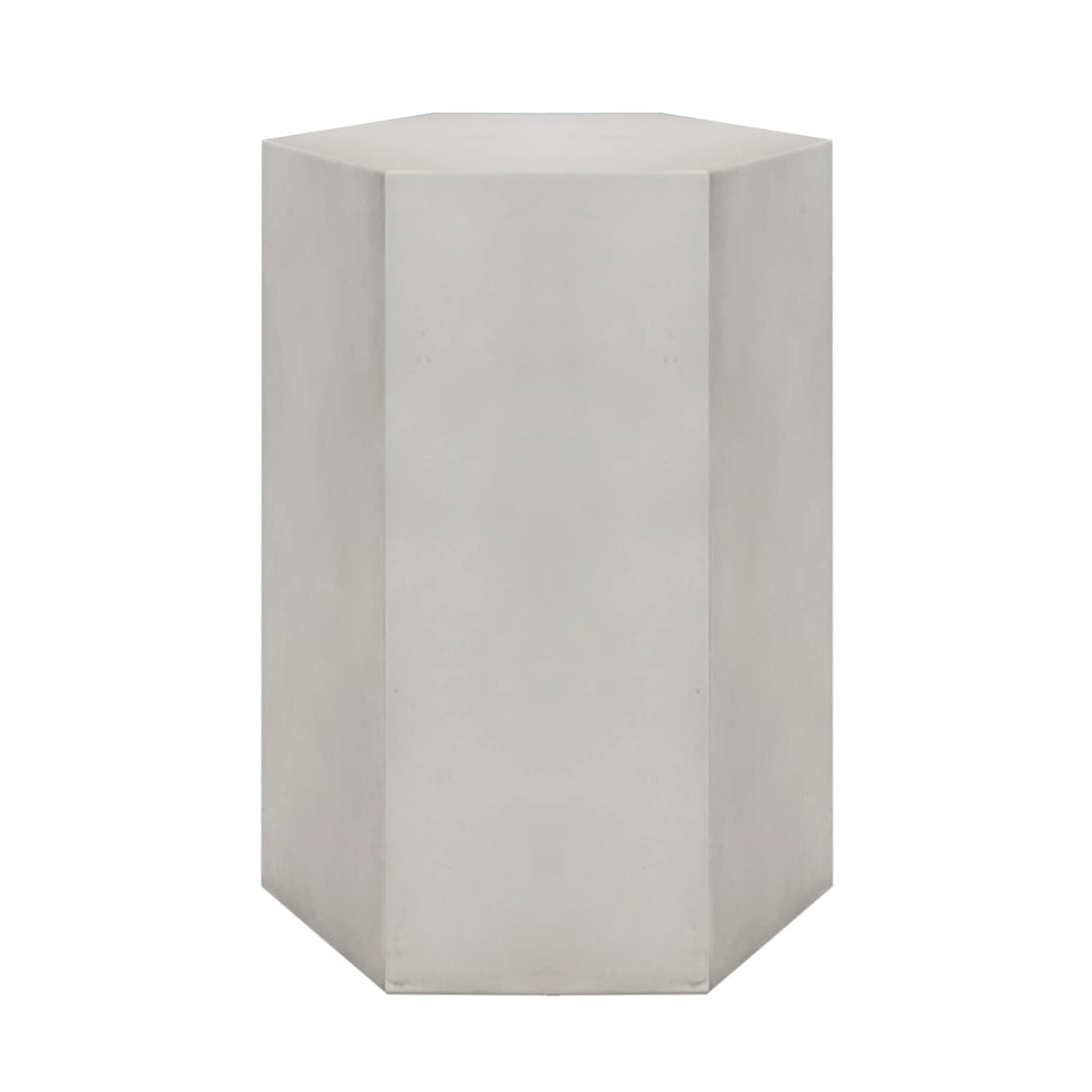 Concrete Accent Table, Hexagon Patio Side Table 14.5''Wx20''H