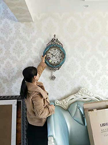 Elegant, Traditional, Decorative, Hand Painted Modern Grandfather Wall Clock Fancy