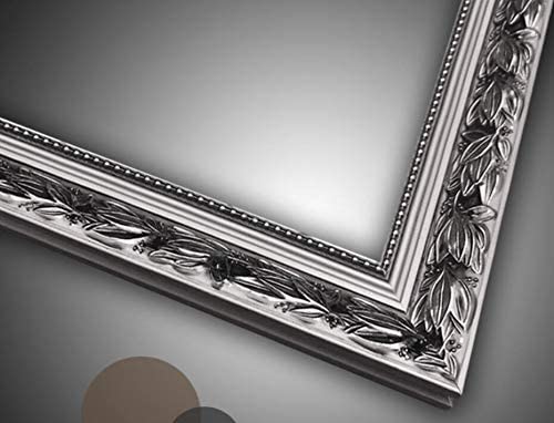 Rectangle Bathroom Wall Mirror - Silver Frame 40" x 24"
