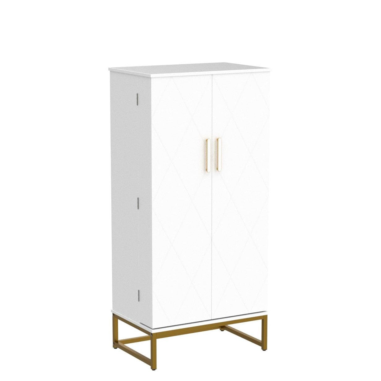 51” Pantry Cabinets, White Freestanding Kitchen Pantry Storage Cabinet with Adjustable
