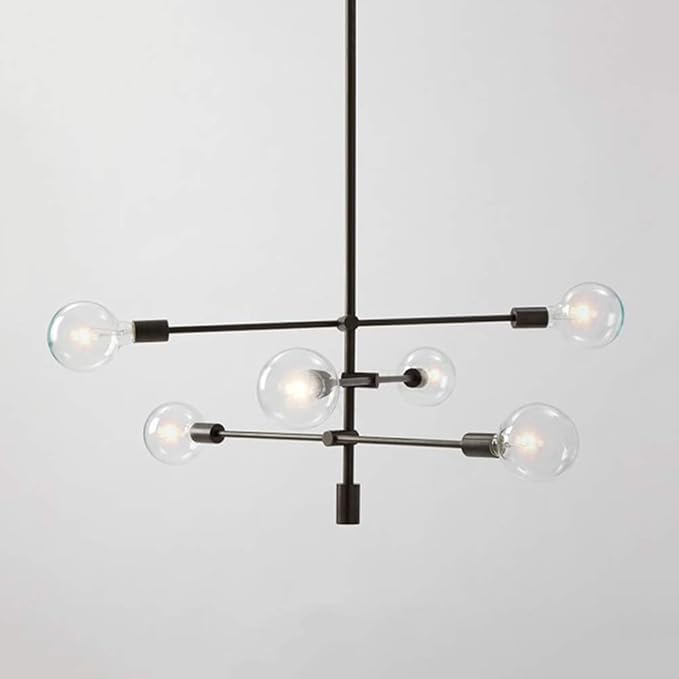 Lighting Modern Chandeliers with Clear Glass Globe Shade 8 Lights
