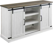 Modern Farmhouse Wood TV Stand for TVs up to 60 Inch, Home Living Room Storage