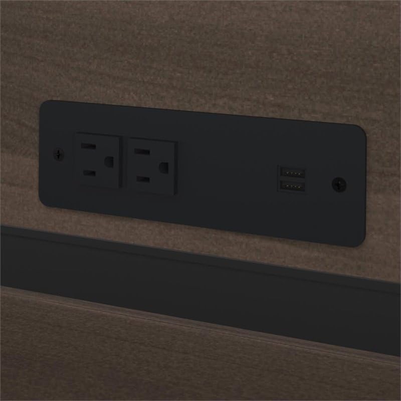 Modern Contemporary U-Shaped Wood Computer Desk with Hutch