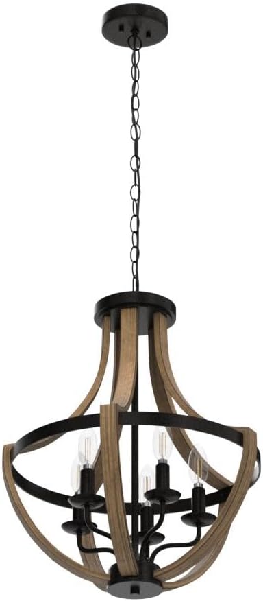17.7" Modern Farmhouse Geometric Chandelier Light Fixture