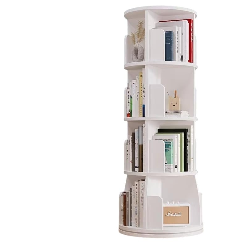 HABABY Children's Solid Wood Rotating Bookcase 360 Degree Bookcase Floor Home Simple Picture Books to Store Students Small Bookcase