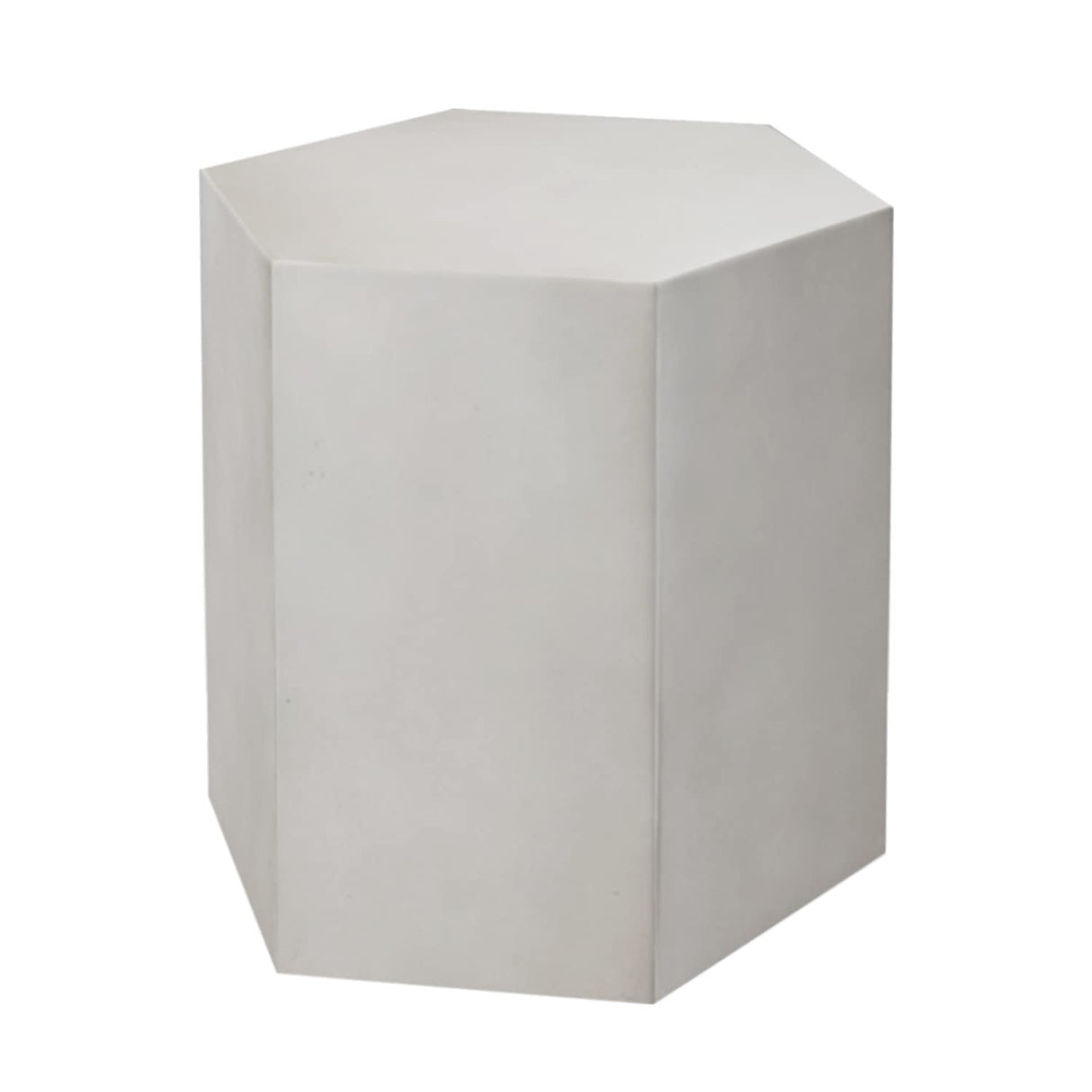 Concrete Accent Table, Hexagon Patio Side Table 14.5''Wx16''H