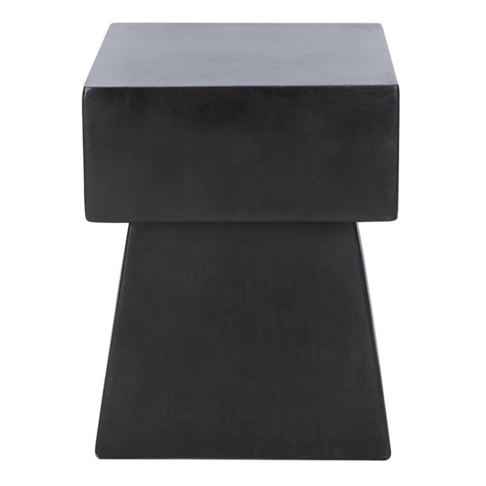 Outdoor Zen Black Mushroom Modern Concrete Accent Table