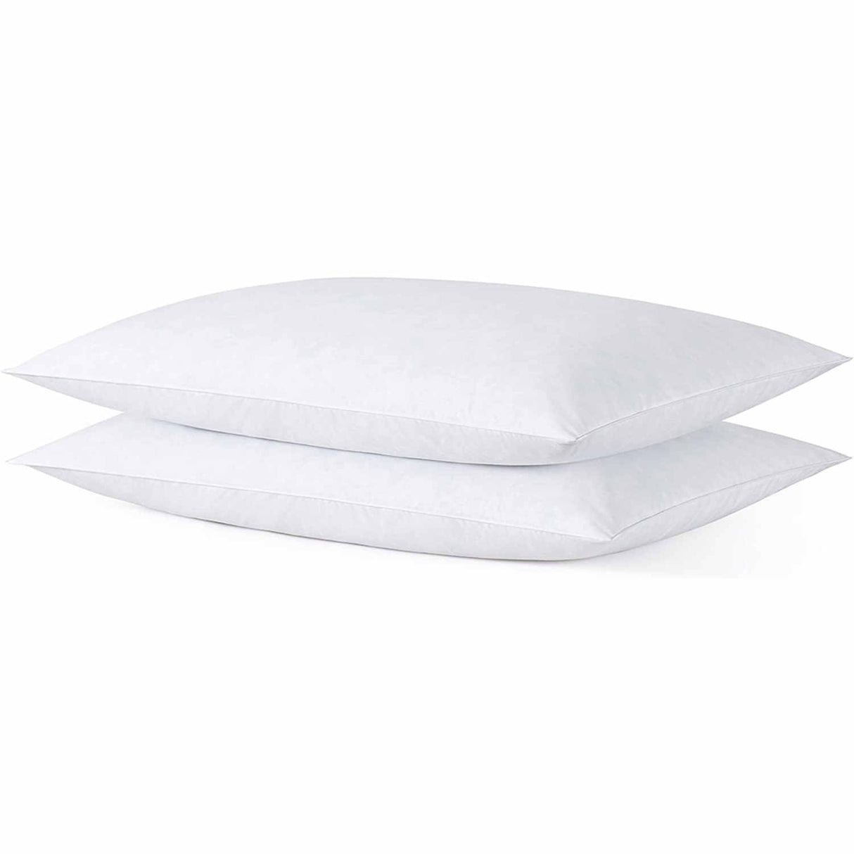 Medium Thin Flat Slim Ultra Soft Bed Pillows Standard Size Set of 2 Pack for Sleeping