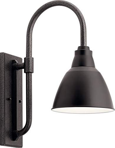 Restoration One Light Outdoor Wall Mount from Pellinord Collection in Black Finish