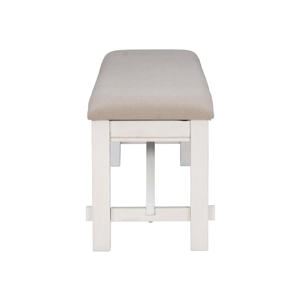 20" Transitional Fabric/Wood Bench