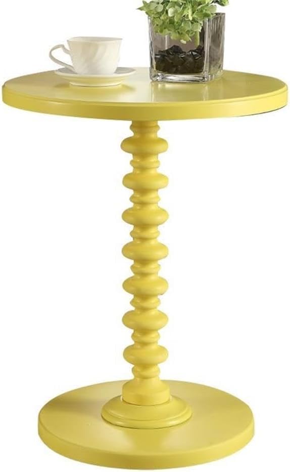 Round Pedestal Table Wood Side Table, Accent Martini Table Drink Table Coffee