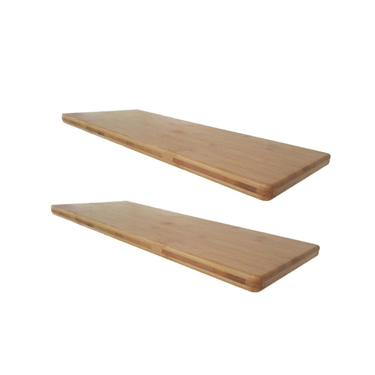 Bamboo Wall Shelves 2 Pcs Set 20CM and 30CM Wall Decor Book Storage Rack Easy