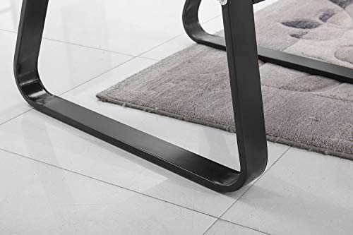 wonline Waiting Room Chair with Armrest PU Leather Office Furniture Bench, Office Guest Seating Lobby Conference Reception Chairs for Airport Clinic Hospital Bank Salon Barber(Black)