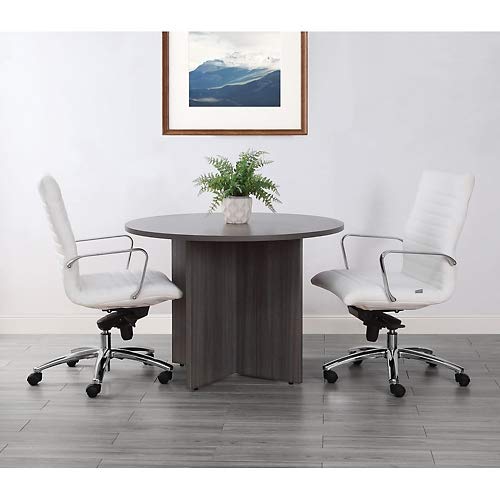 Round Conference Table - Gray Commercial-Grade Small Space Conference Table