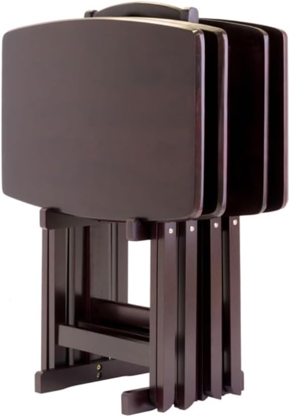 Wood Darlene Tray Table Set – 2 Piece Folding Tables