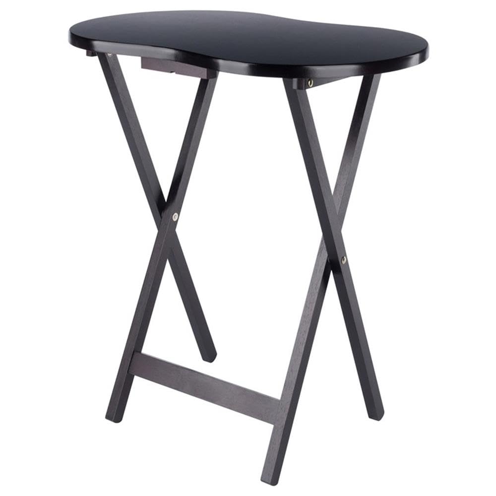 CurveNest 5-Piece Peanut Top Folding TV Tray Table Set