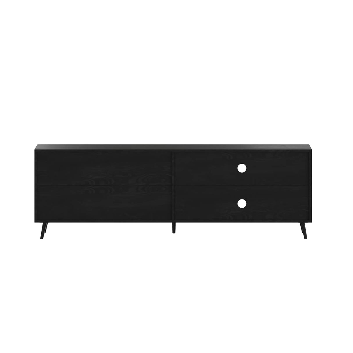 Nelson Mid Century Modern TV Stand for up to 60" TV's - Black Finish - 65" Wide