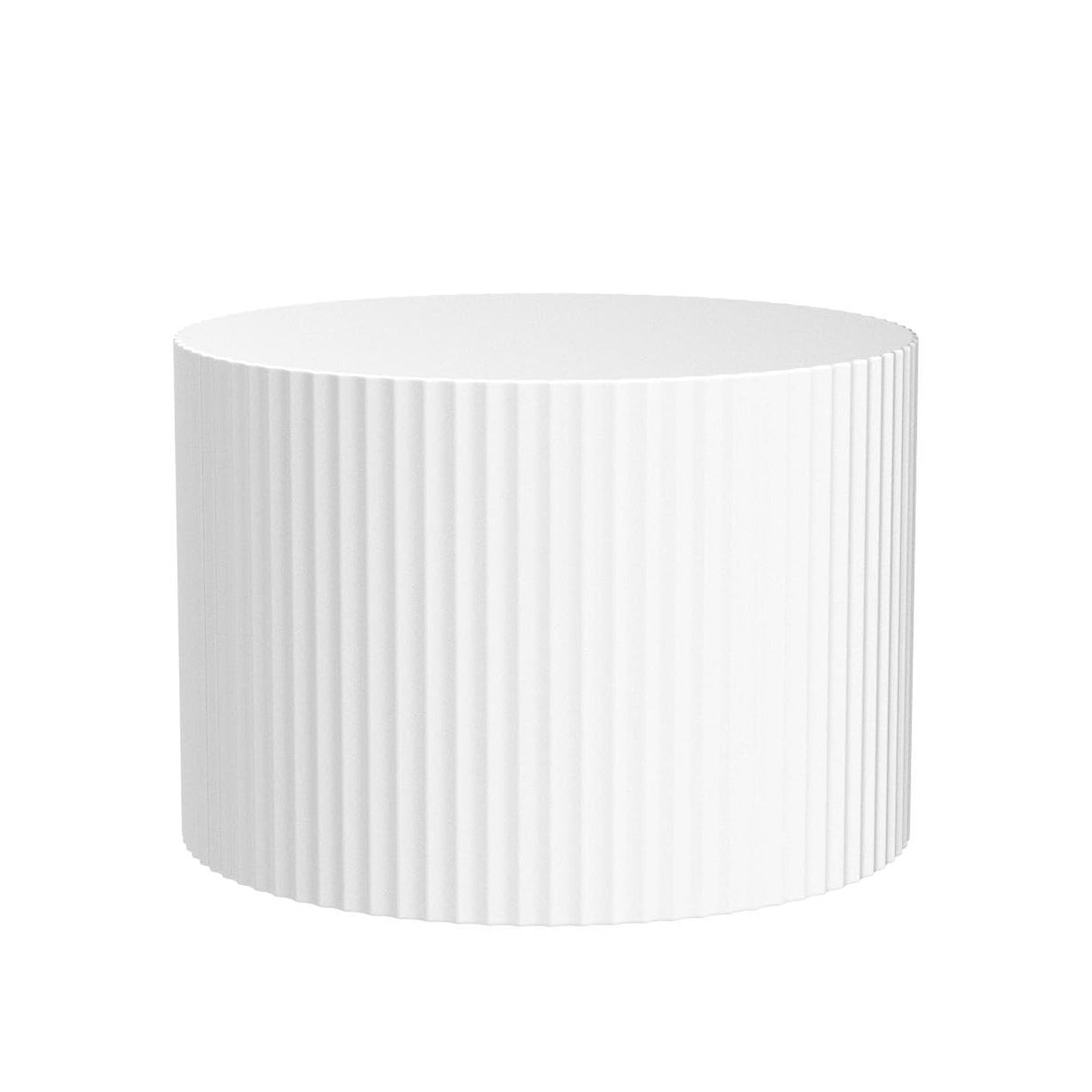 White Round Coffee Table Set of 2, Nesting Coffee Tables for Living Room