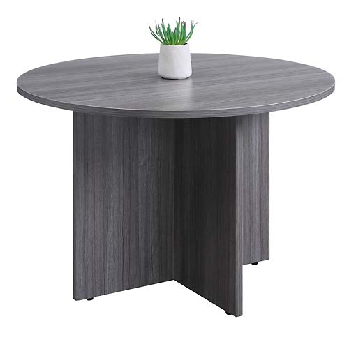 Round Conference Table - Gray Commercial-Grade Small Space Conference Table