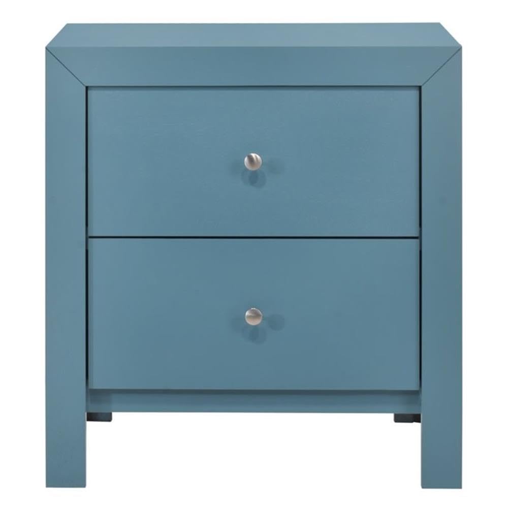 Burlington 2 Drawer Nightstand in Teal