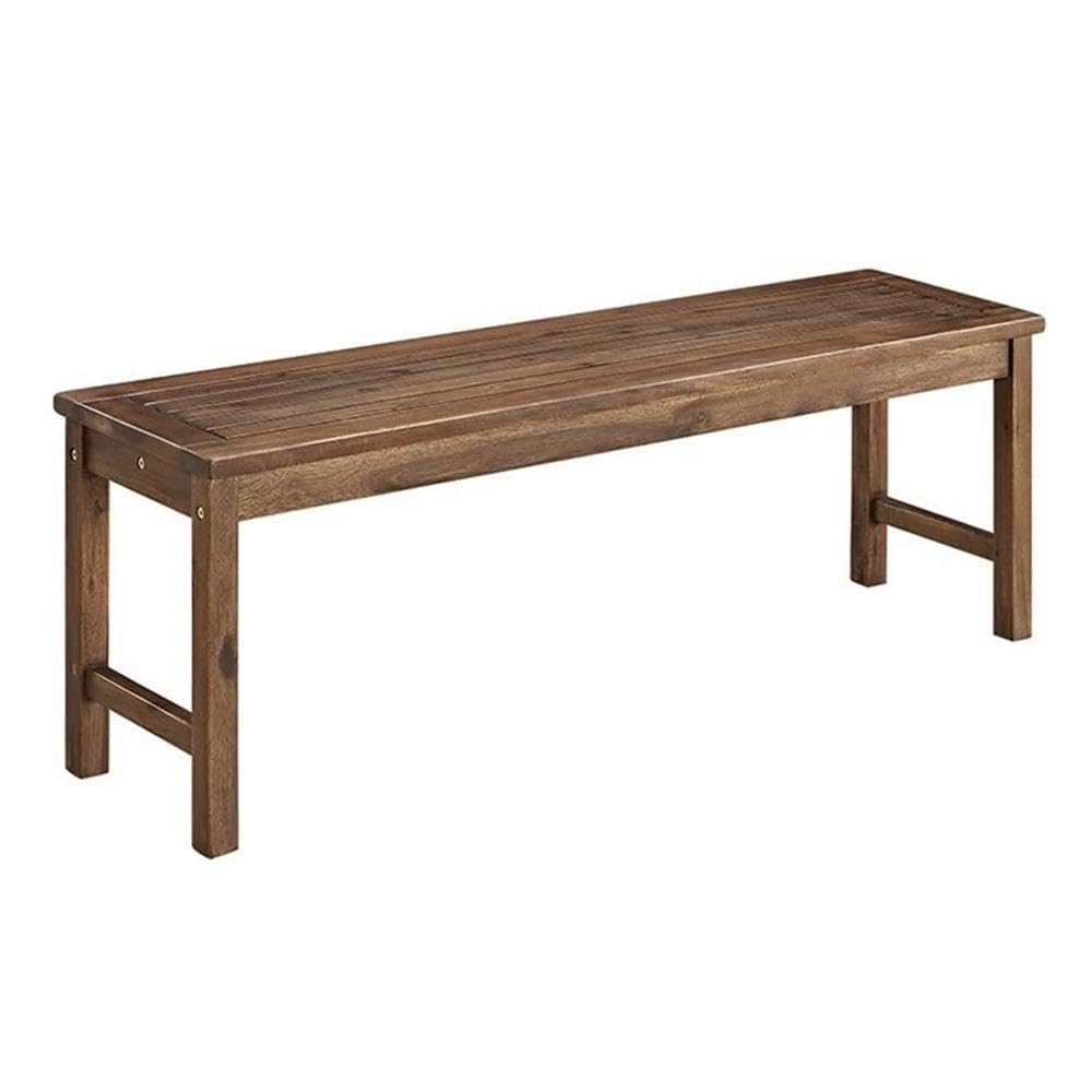 Acacia Wood Patio Bench in Brown