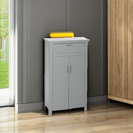 Somerset Two-Door Floor Cabinet, Gray