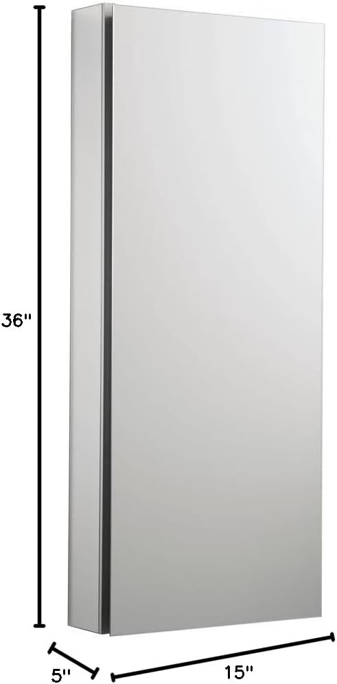 -2913-PG-SAA Catalan Medicine Cabinet with Mirror Door, Adjustable Shelves, 107 Degree