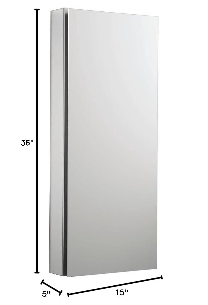 -2913-PG-SAA Catalan Medicine Cabinet with Mirror Door, Adjustable Shelves, 107 Degree