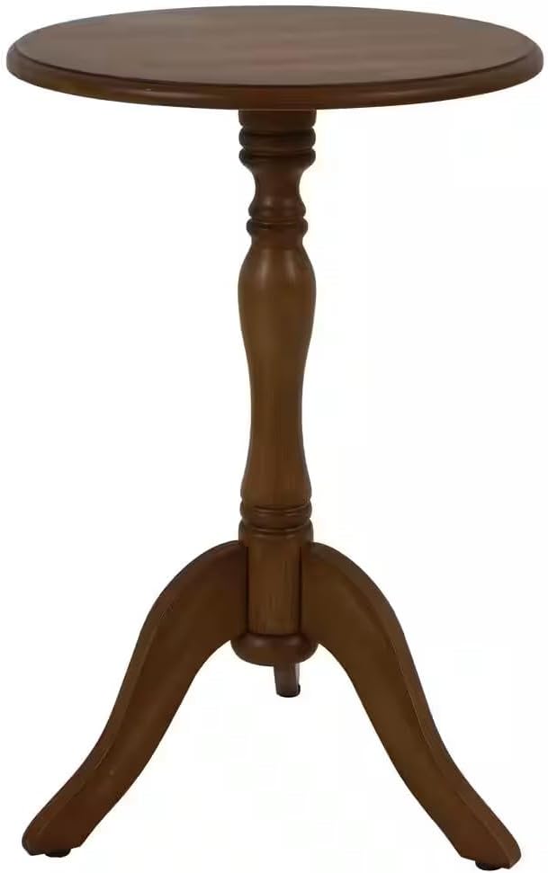 Simplify Round Pedestal Accent Side Table, Chic & Compact MDF Furniture for Traditional