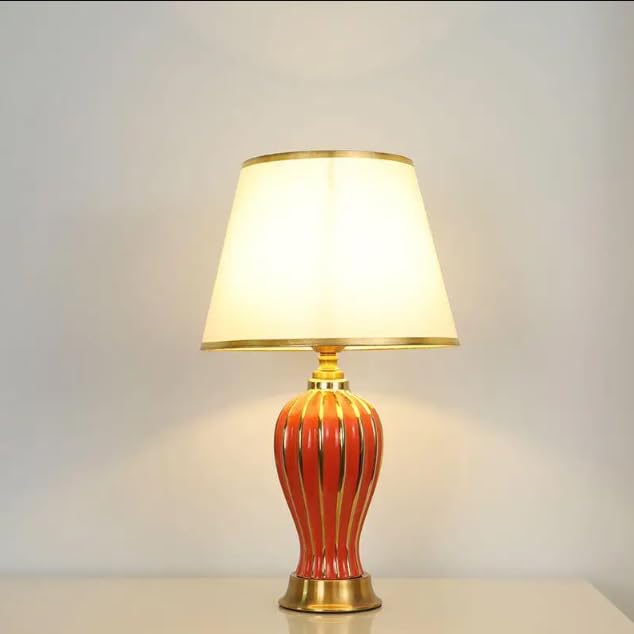 Bedside Table Remote Control Ceramic Table Lamp Living Room Room Decoration Home White