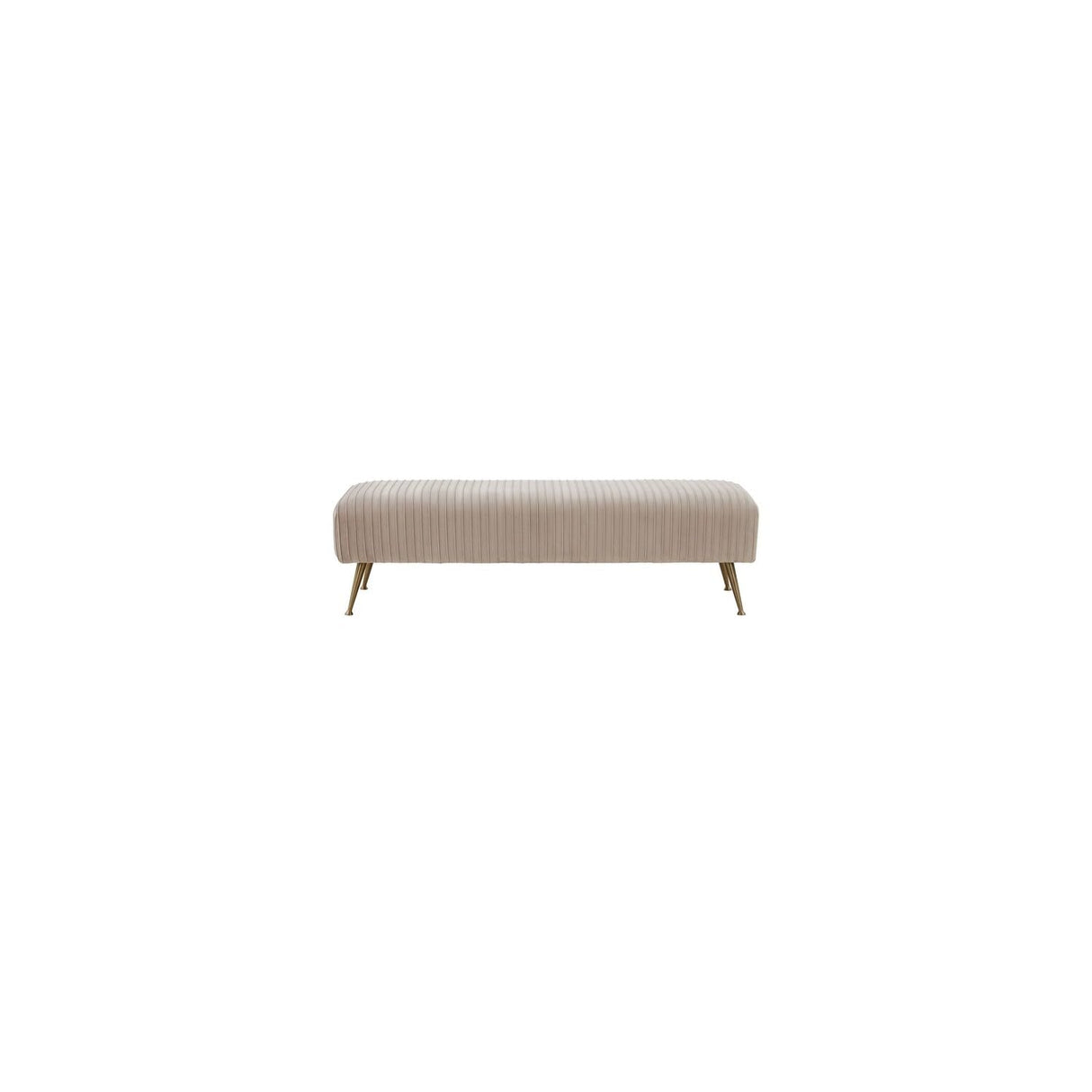 Collection Salome Giotto Shale and Antique Brass Velvet Bench