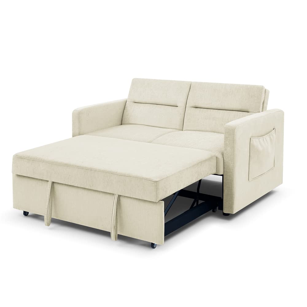 Convertible Sofa Bed, Loveseats Sofa with Pull-out Bed, 2-Seater Sofa