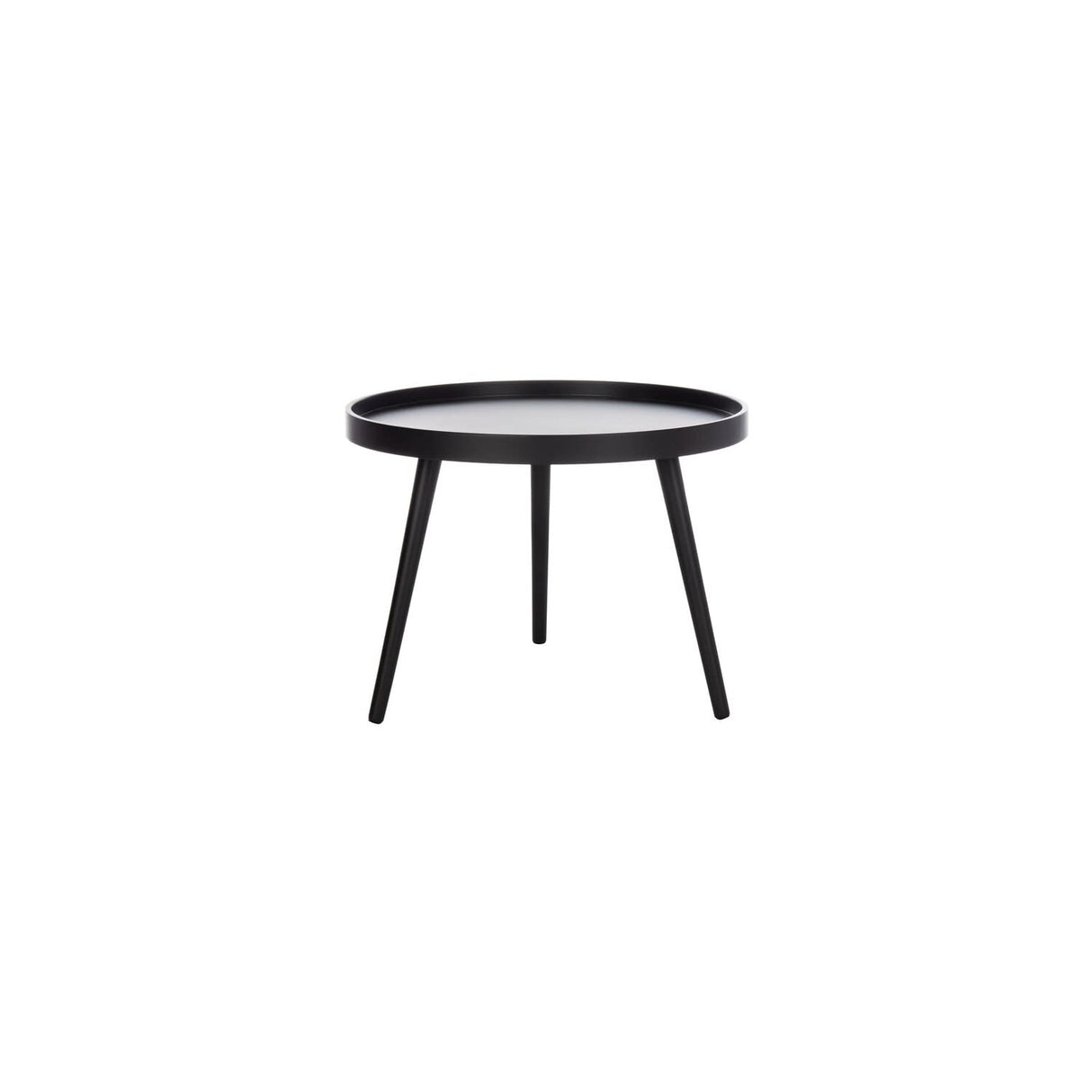 Home Fritz Black Tray Top Round Side Table