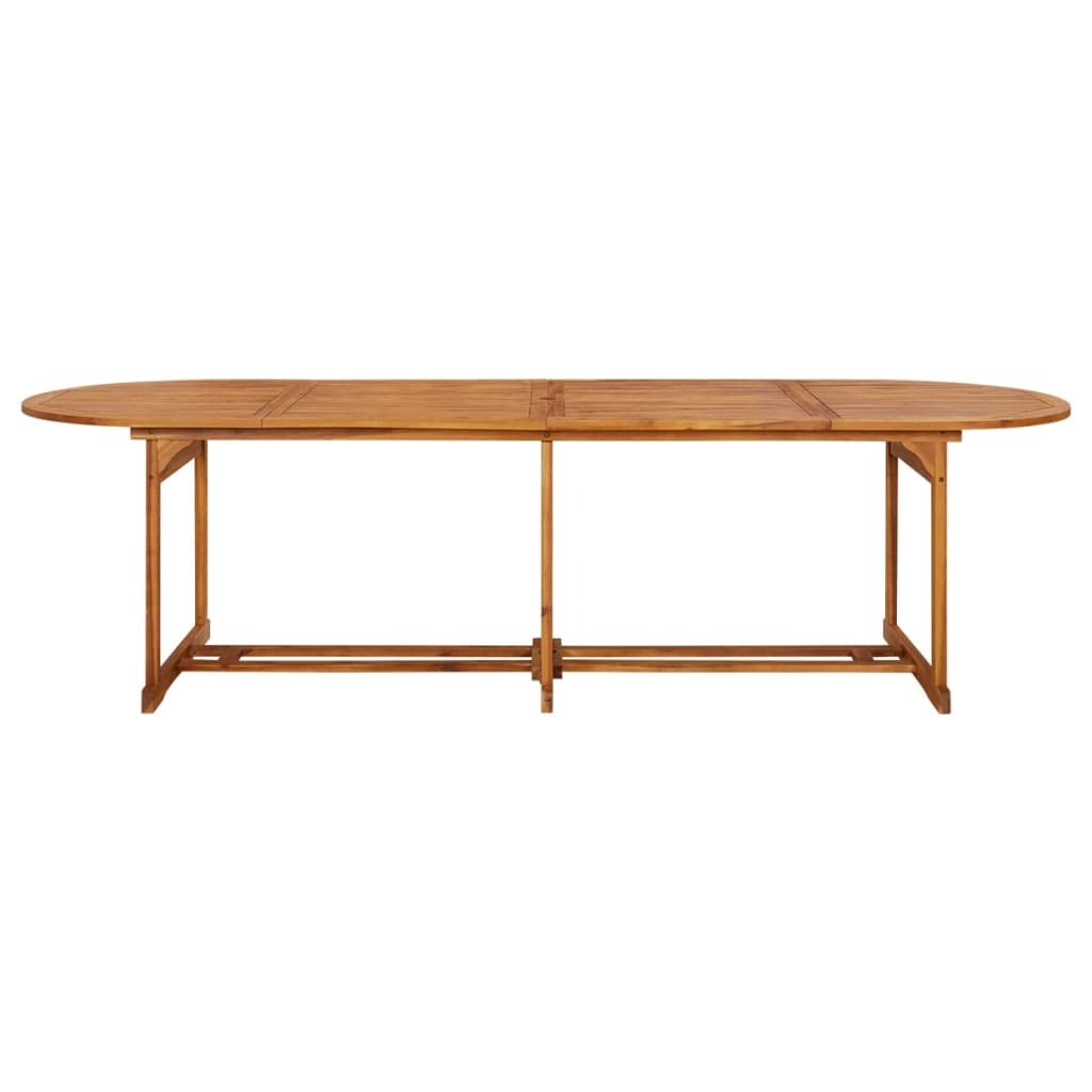 Large Outdoor Acacia Wood Dining Table - 110.2" Rectangular Patio Table with Oil Finish