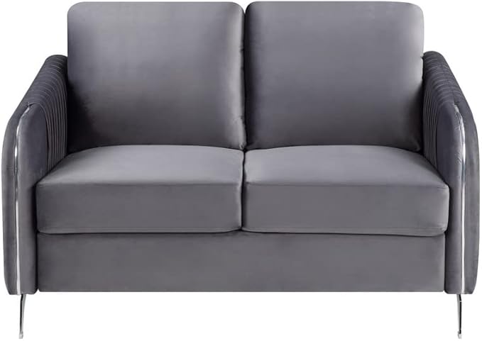 Modern Chic Loveseat, Black