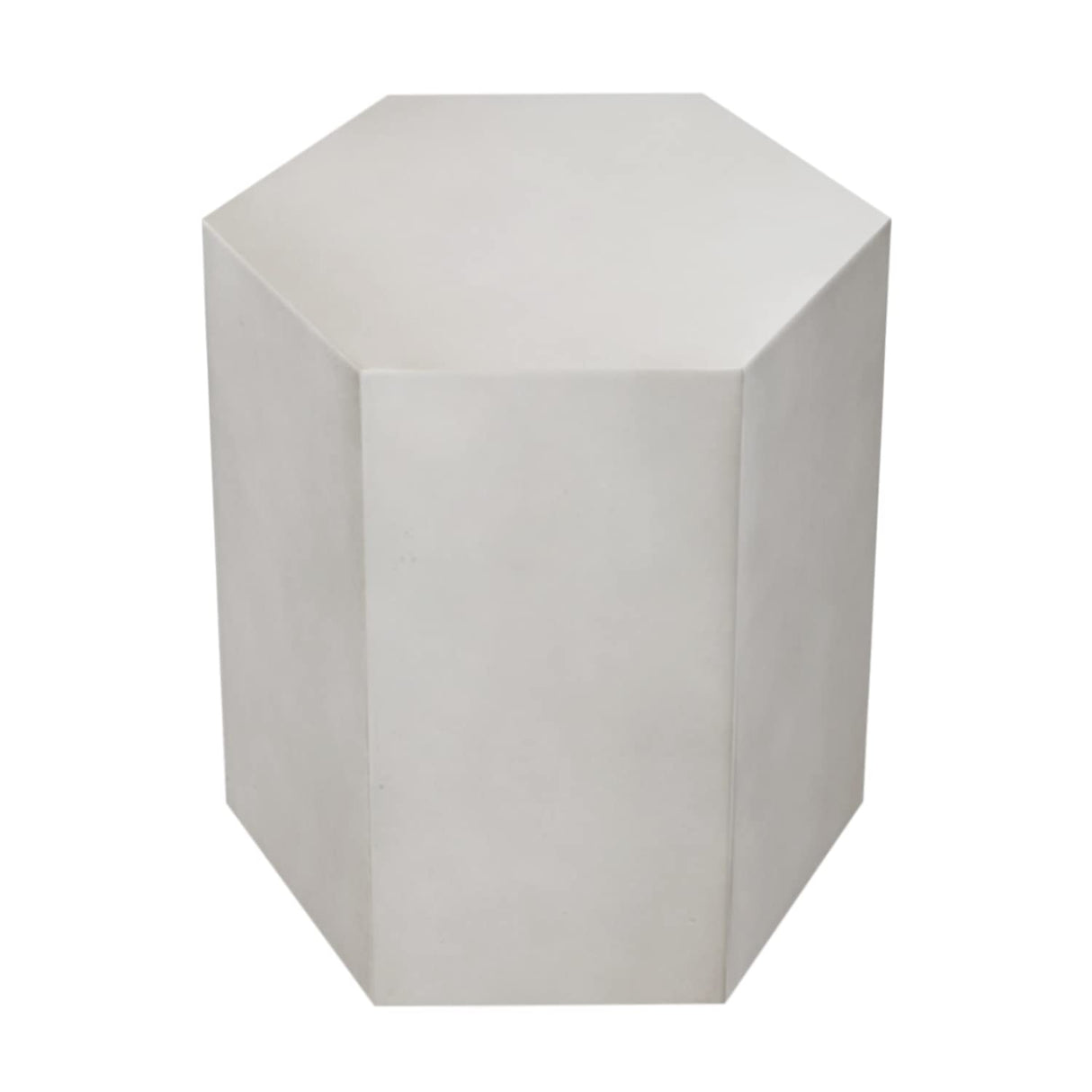 Concrete Accent Table, Hexagon Patio Side Table 14.5''Wx16''H