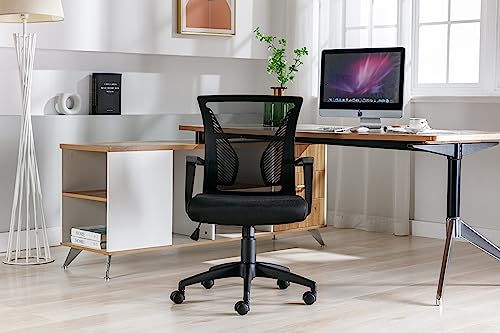 Lawrence Mesh Home Office Chair, Task Chair, Black, Black MESH