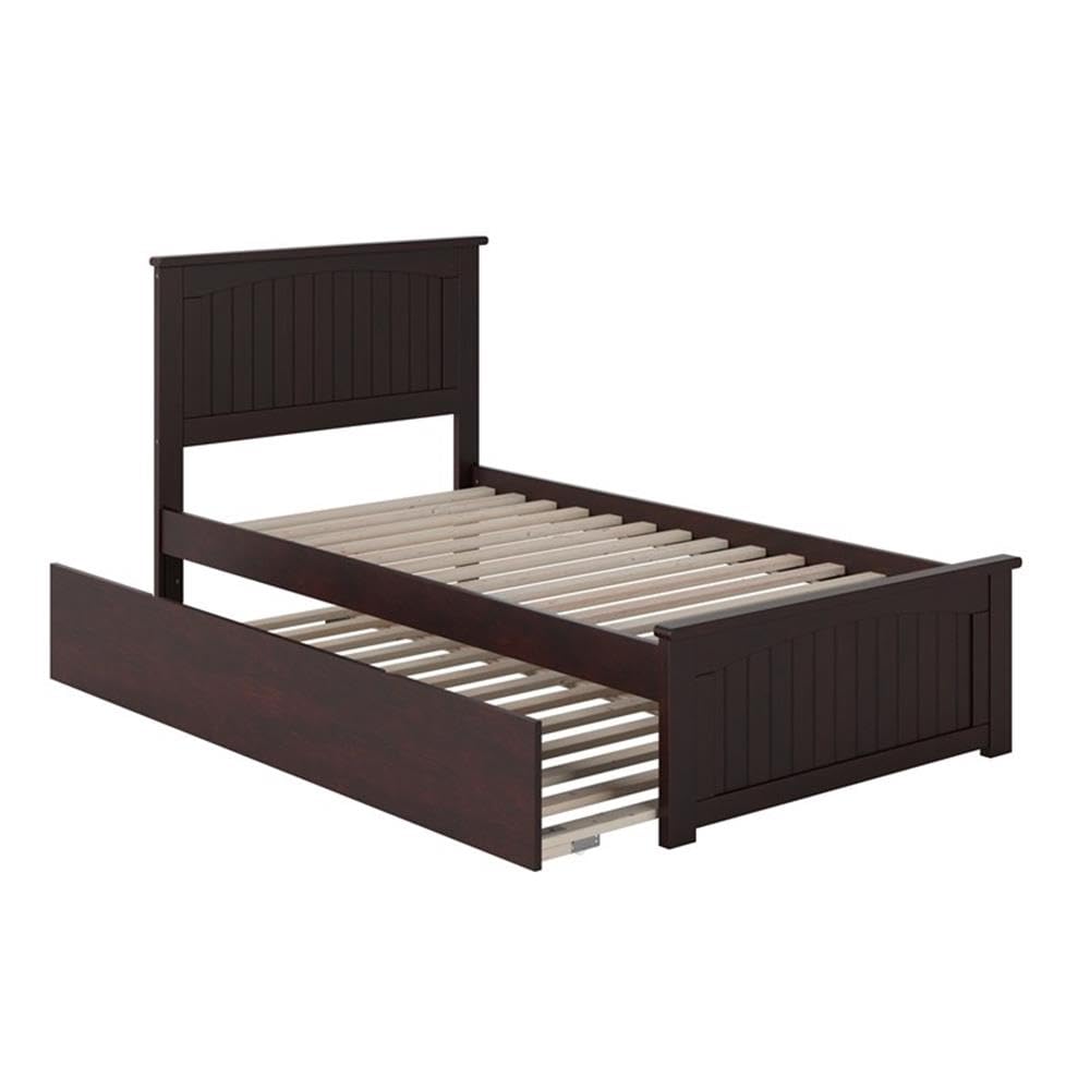 Twin Trundle Platform Bed in Espresso