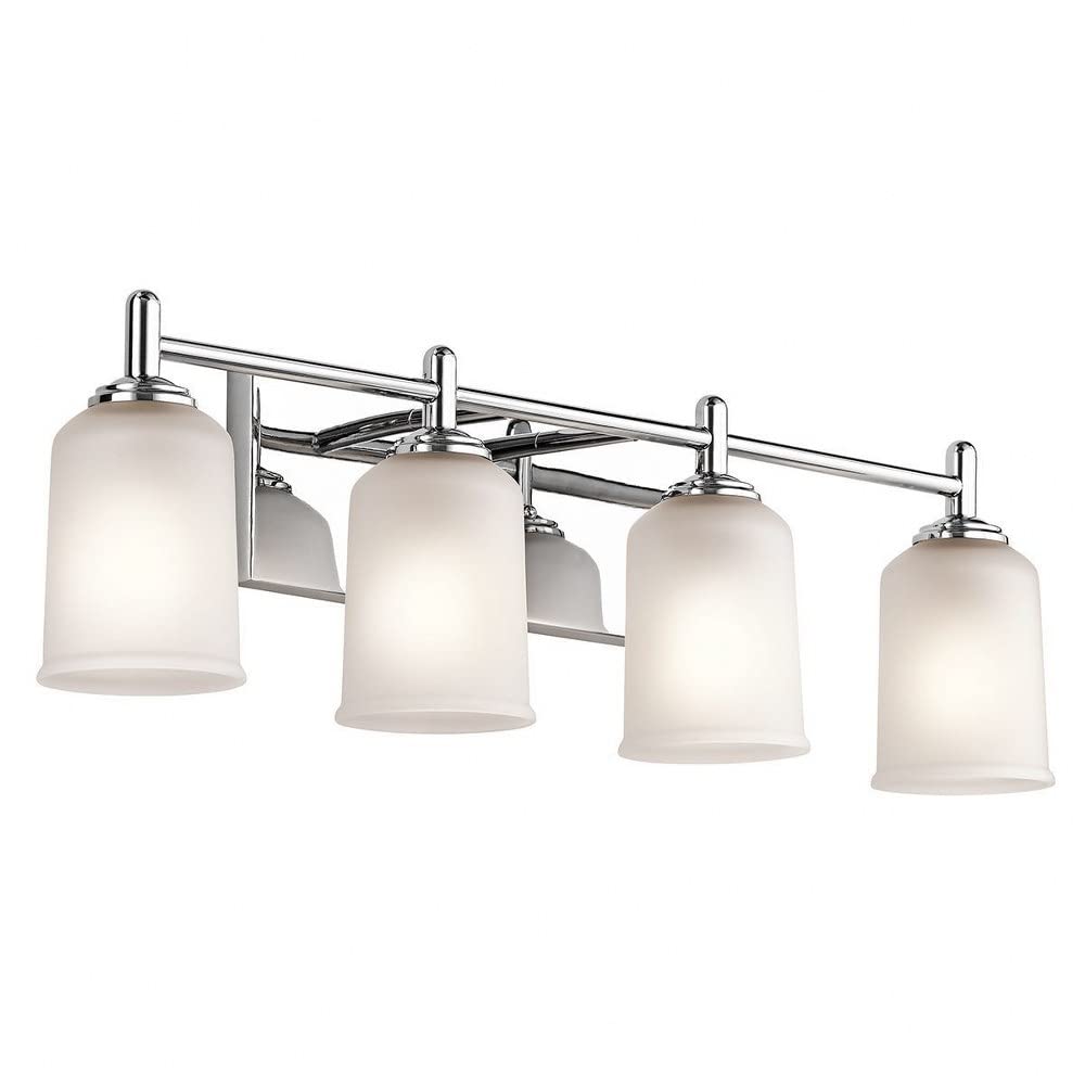 Shailene 29.5" 4 Light Vanity Light with Satin Etched Glass in Brushed Nickel
