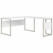 Bush Business Furniture Hybrid L Shaped Table Desk with Metal Legs