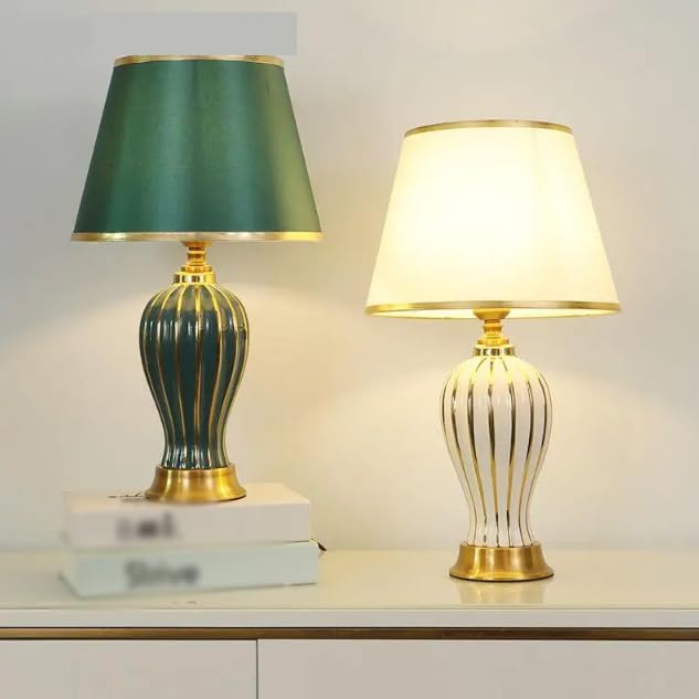 Bedside Table Remote Control Ceramic Table Lamp Living Room Room Decoration Home White