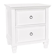 Tamarack Wood 2-Drawer Nightstand, White